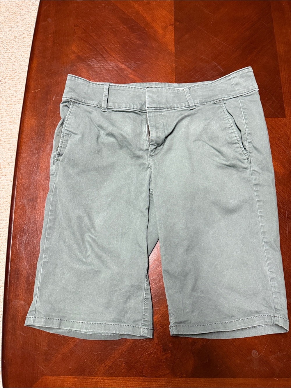 LOFT Sage Green Bermuda Shorts